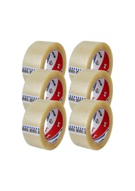 Resim Ve-ge Bant Şeffaf Koli Bandı / 45 Mm X 100 Metre / 6'lı Paket 6 Rulo 