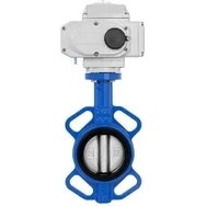 Resim Unox DN150-6" Wafer Tip 24 V DC Elektrikli Aktüatörlü Kelebek Vana Paslanmaz AISI304 Klape 