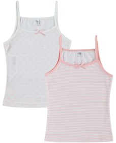 Resim Civil Girls Fiyonk Aksesuarlı Kurdele 2-10 Yaş Kız Çocuk 2'li Atlet - Standart / 10-11 Yaş 