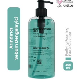 Resim Cosmogenesis Labs Yüz Temizleme Jeli 400ml - Sebum Sivilce Karşıtı Dengeleme Yağlı Cilt (%1 SALİSİLİK ASİT) 