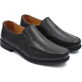 Resim Prego Showmen İçi Dışı Hakiki Deri Poli Hafif Taban Günlük Erkek Ayakkabı Siyah Siyah 