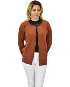 Resim Kadın Triko Spor Hırka Bgl-st04086 Taba 