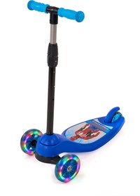 Resim BRN Oyuncak Frenli Led Işıklı 3 Üç Tekerlekli Yükseklik Ayarlı Runner Kız Erkek Sax Mavi Çocuk Pembe Scooter 