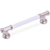 Resim System Parlak Nikel-Beyaz 128 mm Çekme Mobilya Kulpu (SY4665 0128 PN-AL7) 