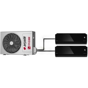 Resim Arçelik Mirror 16000 BTU 1 Dış + 2 İç Ünite (9+9) Duvar Tipi Multi Inverter Klima 