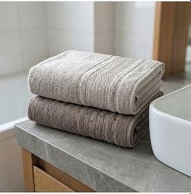 Resim %100 Pamuk 2’li 100x150 cm Büyük Banyo Havlusu Seti - Yumuşak, Emici, Dayanıklı Premium 