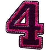 Resim Aplike Ütü İle Yapışan 4 Rakamı Arma 4x4 cm 