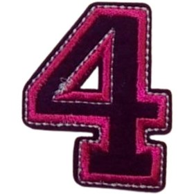 Resim Aplike Ütü İle Yapışan 4 Rakamı Arma 4x4 cm 