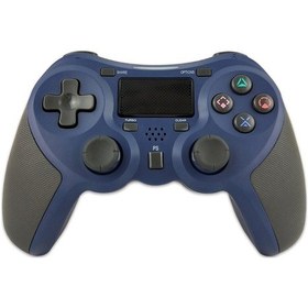 Resim Ps4 Host İçin Kauçuk Kaplamalı Kablosuz Oyun Denetleyicisi Bluetooth Kolu Mavi 