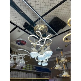 Resim Roza Hobo Dron Modern Ledli 3 Renk Anahtardan Gold Modern Salon ve Oturma Odası Avıze 