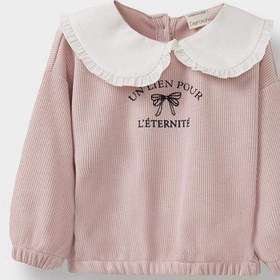 Resim Defacto Kız Bebek Standart Fit Büyük Yaka Baskılı Sweatshirt G1773a525aupr345 Mor 