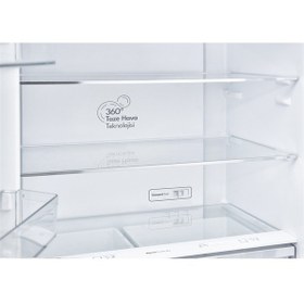 Resim Vestel Retro FD56011 Bordo 487 LT No-Frost Gardırop Tipi Buzdolabı 