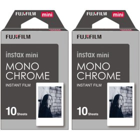 Resim Fujifilm Instax Mini Monochrome Siyah-beyaz 10x2 Film Seti 