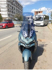 Resim MOTOCAM SYM Adx 125 Siperlik Ön Cam 2023-2025 Uyumlu Model 62cm Füme Renkli 4mm 