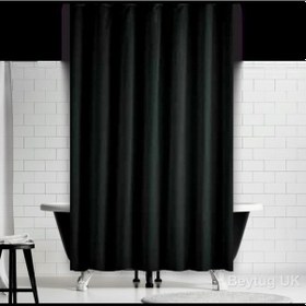Resim Zethome Jackline Banyo Duş Perdesi 0010 Siyah Tek Kanat 1X180X200 Siyah 