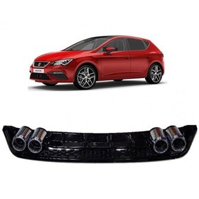 Resim Harphour Seat Leon 2013-2016 Uyumlu Ithal Piano Black 4 Egzoz Difüzör 