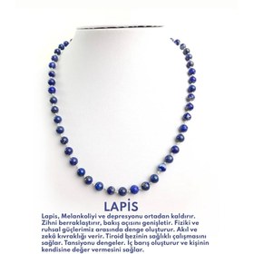 Resim Alp Doğal Taş Lapis Doğal Taş Kolye M225 