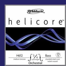 Resim D'Addario H612 3/4M Helicore D Kontrabas Teli (Re) 