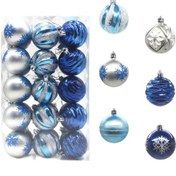 Resim Suntek 30 Adet Yılbaşı Ağacı Topları Festivaller Restoran 6 Cm 