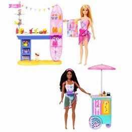 Resim Barbie Brooklyn ve Malibu Bebekleri Oyun Seti HNK99 