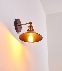 Resim RİOLİGHT RETRO TEKLİ METAL SARKIT DUVAR APLİK ŞAPKA ÇAPI: 22CM Siyah 