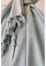 Resim Plaj Havlusu Peştemal 90x175cm - Yumuşak Ve Yüksek Su Emici - %100 Pamuk Mint 