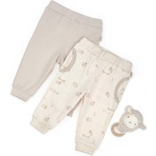 Resim Bebek 2li Pantalon %100 Organik Pamuk , Bebek - Yenidoğan- Csy8180 Krem 