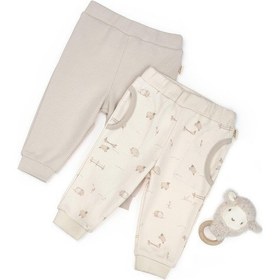 Resim Bebek 2li Pantalon %100 Organik Pamuk , Bebek - Yenidoğan- Csy8180 Krem 