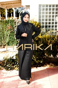 Resim Tüy süslemeli günlük Ferace - 4XL 