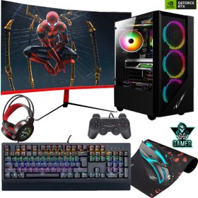 Resim GAMELİNE ELS16 RYZEN 5 5600 32GB DDR4 1TB SSD RTX3060 12GB 24" CURVED OYUNCU MASAÜSTÜ BİLGİSAYAR 