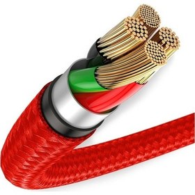 Resim Baseus Halo 2.4A Lightning 1 Metre Şarj Kablosu Kırmızı 