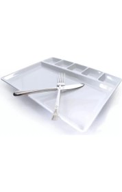 Resim 33X26CM Melamin Kahvaltılık 6 Bölmeli Termo 6 Gözlü Çocuk Tabldot Tepsisi 