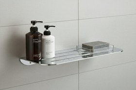 Resim PASLANMAZ ÇELİK BANYO DUŞ RAFI, GÜMÜŞ GRİ, 25103 CM 