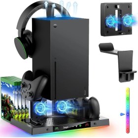 Resim Konsol İstasyonu Xbox Series x Fanlı Stand Rgbli Xbox Şarj Istasyonu Oyun ve Konsol Standı 