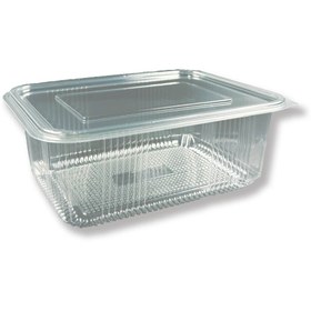 Resim Home 100 Adet plastik sızdırmaz kap 2000 gr cc 2kg kullan at tek kullanımlık plastik kapaklı kase 