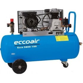 Resim Eccoair ECCO 3800-100 3 Hp 8 Bar 100 LT Tek Kademeli Pistonlu Kompresör 