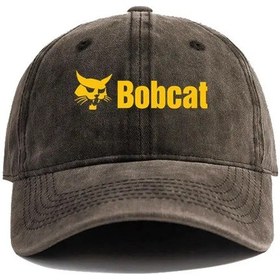 Resim Qianyi Bobcat Beyzbol Şapkası Erkek Kadın Ayarlanabilir Retro Açık Yaz Şapka Mz-287 Kahverengi Ayarlanabilir 