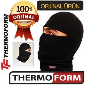 Resim Thermoform Termal Kar Maskesi Bere Polar Boyunluk Bandana Siyah 