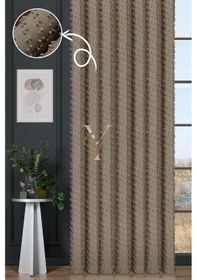 Resim Linda Fon Perde V-6003-s Vizon Simli Vizon 