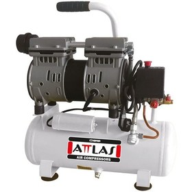 Resim Attlas SC1009 J Sessiz Yağsız Monofaze Hava Kompresörü 0.75 HP 8 Bar 9 L - A0302034 