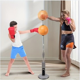Resim Sağlam Tabanlı Ağır Hizmet Boks Antrenman Yumruğu Torbası - Elektrik/Pil Gerektirmez, Taşınabilir Reaksiyon Zamanlayıcı Topu ile Ev Spor Salonu, Boks, Kickboks, MMA için Hız ve Doğruluk Pratiği - Turuncu Yumruk Eğitmeni, Boks Torbası, Ev Egzersiz Ekipmanı, Bağımsız Yumruk Torbası, Dayanıklı Malzeme, Kompakt Tasarım, Uzun Ömürlü, Tüm Seviyeler İçin 