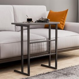 Resim interGO Metal Ayaklı Laptop Sehpası Koltuk Sehpası Kahvaltı Masası Çalışma Sehpası - Koyu Gri 