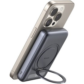 Resim Mcdodo Mc-8371 10000mah - 20w Dahili 360 Halka Standlı Metal Ultra İnce Manyetik Powerbank siyah 