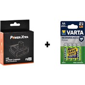 Resim Varta Power-Xtra PX200 Pil Şarj Cihazı + Varta 2100 Mah Şarjlı Kalem Pil 4'lü 