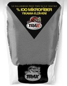 Resim TRAX Oto & Ev Yıkama Ve Cila Eldiveni Mikrofiber Araç Yıkama Eldiveni Gri 