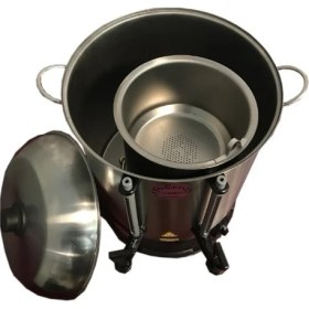 Resim Savlar 40 Bardak Çay Otomatı- Paslanmaz Çelik,çift Musluklu,endüstriyel Semaver 