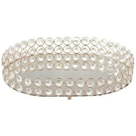 Resim Pazly Vanity Tepsisi Suntek Makyaj Magideal M Kristal Kozmetik Aynalı Altın İh 