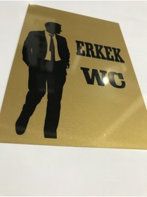 Resim SIRADIŞI REKLAM WC TABELASI METAL ERKEK 10*15 