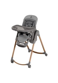 Resim Maxi-cosi Minla Plus 6'sı Bir Arada Ahşap Görünümlü 4 Tekerlekli Mama Sandalyesi Elegance Graphite 