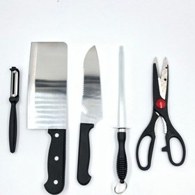 Resim Mutfak Bıçak Seti 5 Parça Siyah 